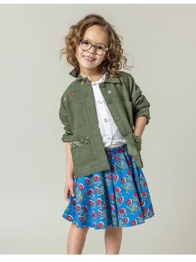 Pink Chicken Army Jacket in Four Leaf Clover, 4
